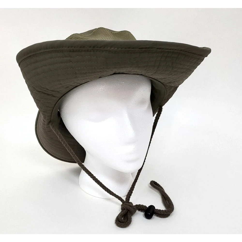 Heat Edge Sun Protection 30 Boonie Hat Outback Packable Unisex SZ S-M Olive